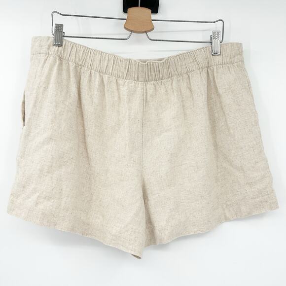 Ann Taylor Loft Womens Bundle Lot (2) Linen Blend Summer Beach Lounge Shorts L - Picture 11 of 11